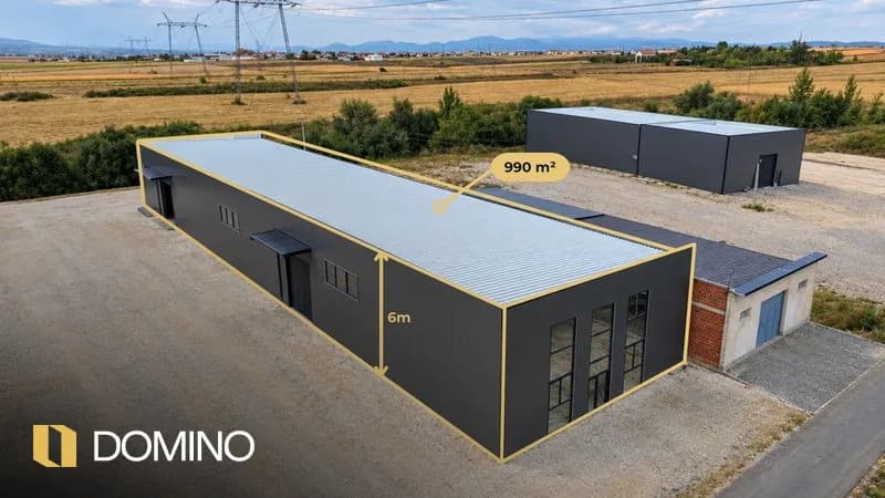 Depo me qira 990m² në Obiliq
